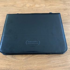 Zippered leather binder